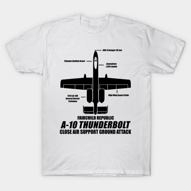 A10 thunderbolt T-Shirt by Niken12